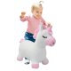 Bouncing animal Unicorn HoppyDoo with plush cover and pump
