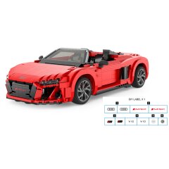 Audi R8 Spyder 1:14 red Bricks