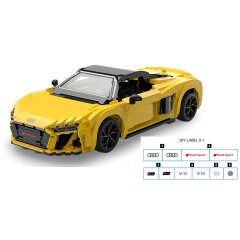 Audi R8 Spyder 1:14 amarillo Bricks