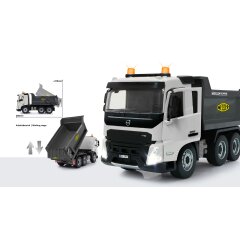 Autocarro ribaltabile Volvo FMX Meiller 1:20 2,4GHz