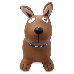 Animal rebondissante Dog Brown HoppyDoo avec pompe