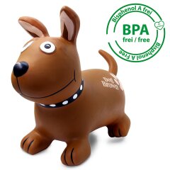 Animal saltarín Dog Brown HoppyDoo con bomba
