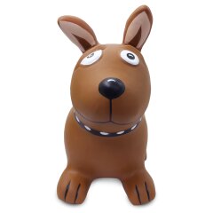 Animale salterino Dog Brown HoppyDoo con pompa