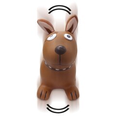 Animale salterino Dog Brown HoppyDoo con pompa