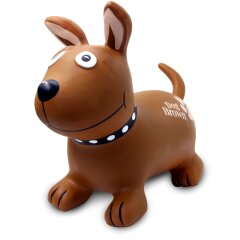 Animale salterino Dog Brown HoppyDoo con pompa