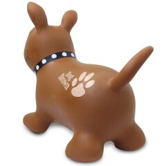Animale salterino Dog Brown HoppyDoo con pompa