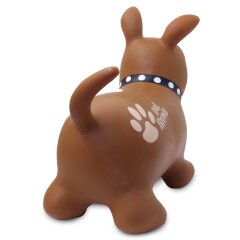 Animale salterino Dog Brown HoppyDoo con pompa