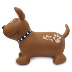 Animale salterino Dog Brown HoppyDoo con pompa