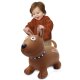 Animal rebondissante Dog Brown avec pompe