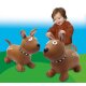 Animal rebondissante Dog Brown avec pompe