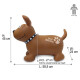 Animal rebondissante Dog Brown HoppyDoo avec pompe