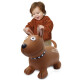 Animal rebondissante Dog Brown HoppyDoo avec pompe