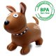 Animal saltarín Dog Brown HoppyDoo con bomba