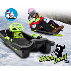 Snow Play Bob Black Devil 84cm black with steering wheel and break