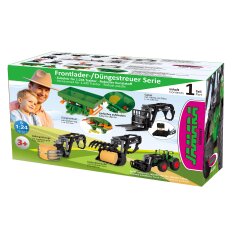 Front loader with crocodile bucket 1:24S incl. Straw bale...