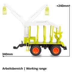 Timber trailer with crane arm 1:24S