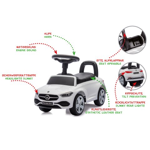 Push Car Mercedes-Benz C-Class white 2in1