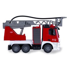 Fire Truck turnable Ladder Mercedes-Benz Antos 1:26 2,4GHz with spray function