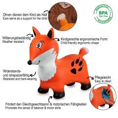 Bouncing Animal Fox HoppyDoo with pump