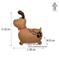 Animale salterino Dog Molly HoppyDoo con pompa