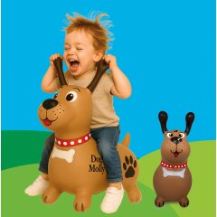 Animale salterino Dog Molly HoppyDoo con pompa