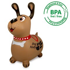 Animale salterino Dog Molly HoppyDoo con pompa