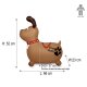 Animale salterino Dog Molly HoppyDoo con pompa