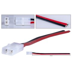 Tamiya kompatibler Stecker mit 14AWG 2,5mm²  Silikonkabel 17 cm