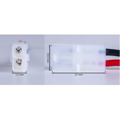 Tamiya kompatibler Stecker mit 14AWG 2,5mm²  Silikonkabel 17 cm