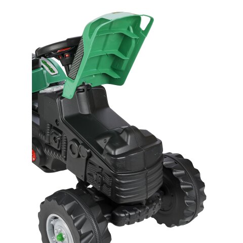 Trettraktor mit Hnger Strong Bull grn