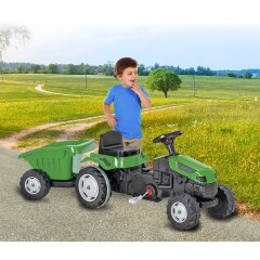 Pedal tractor with trailer Strong Bull green