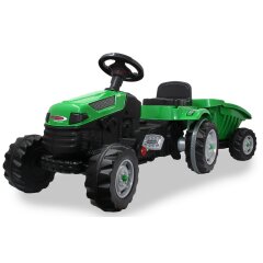 Pedal tractor with trailer Strong Bull green