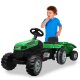 Pedal tractor with trailer Strong Bull green