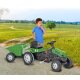 Pedal tractor with trailer Strong Bull green