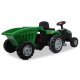 Tractor a pedales con remolque Strong Bull verde