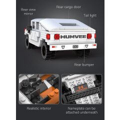 CaDA Set C55022W Humvee 1:24 blanco Bricks