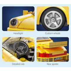 CaDA Set C51079W RUF CTR 2017 Yellowbird 1:20 jaune 2,4GHz Bricks
