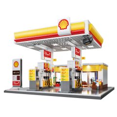 CaDA Set C66026W Shell Gas station with shop and car wash...