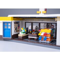 CaDA Set C66026W Shell Station-service avec boutique et lavage de voitures Bricks