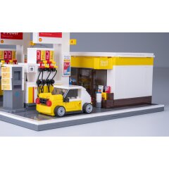 CaDA Set C66026W Shell Station-service avec boutique et lavage de voitures Bricks