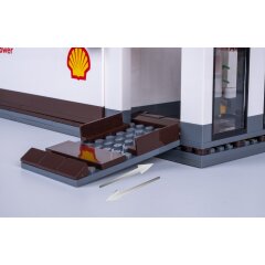 CaDA Set C66026W Shell Station-service avec boutique et lavage de voitures Bricks