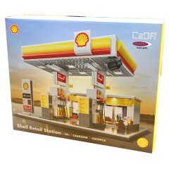 CaDA Set C66026W Shell Station-service avec boutique et lavage de voitures Bricks