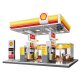 CaDA Set C66026W Shell Station-service avec boutique et lavage de voitures Bricks