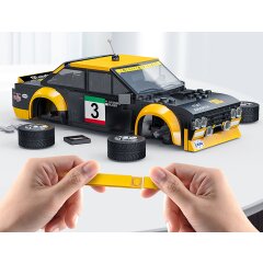 CaDA Set C51092W Fiat Abarth 131 1:20 negro 2,4GHz Bricks