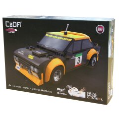 CaDA Set C51092W Fiat Abarth 131 1:20 negro 2,4GHz Bricks