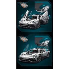 CaDA Set C61503W Mercedes-AMG ONE 1:8 gris 2,4GHz Bricks