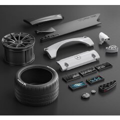 CaDA Set C61503W Mercedes-AMG ONE 1:8 gris 2,4GHz Bricks