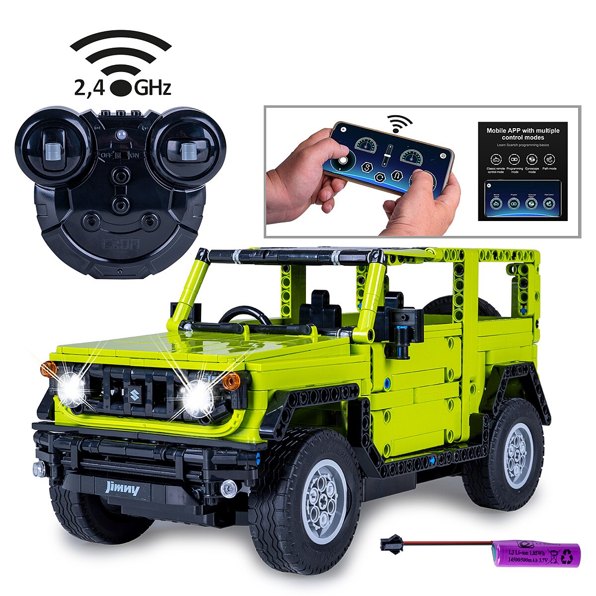RC SUZUKI Jimny グリーン＆イエロー Amazon.co.jp: SUZUKI Jimny ジムニー 1/20 ラジコンカー R/C