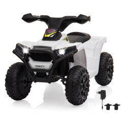 Ride-on Mini Quad Runty blanc 6V