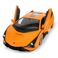 Lamborghini Si&aacute;n FKP 37 1:14 arancione 2,4GHz porta manuale